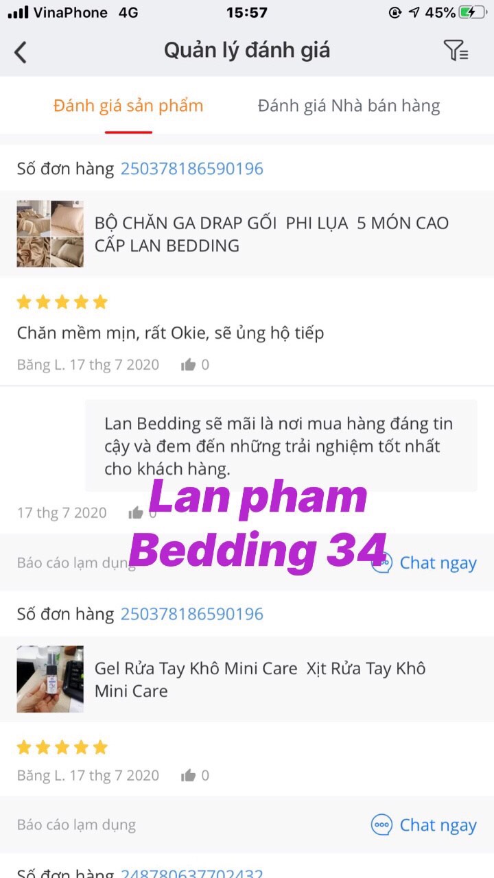 Ga - Drap Giường Lẻ Phi Lụa Lan Pham Bedding - Màu Vàng Kem