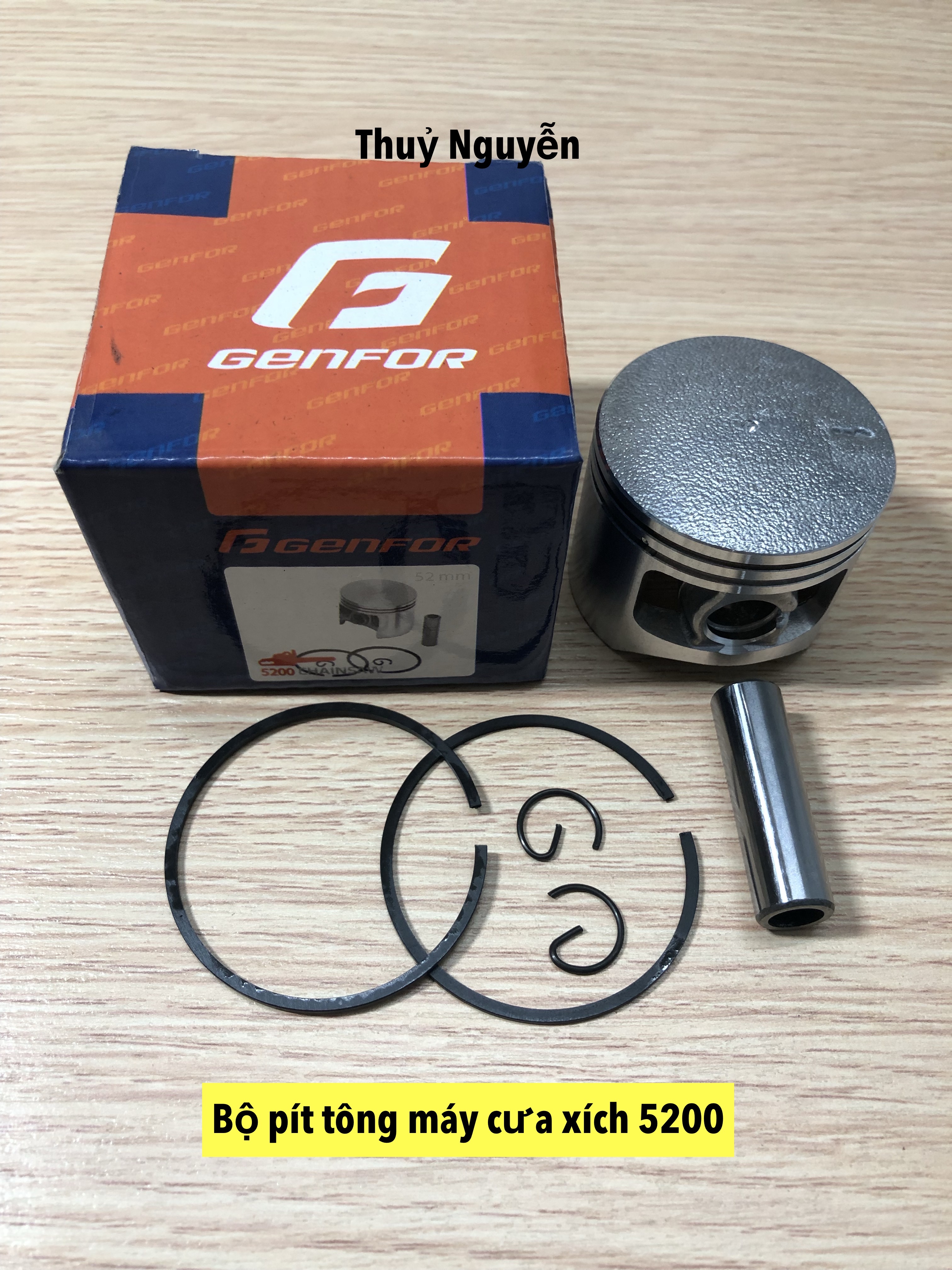 Bộ pít tông(pis tông) 45mm máy cưa 5200, 5900, 52cc