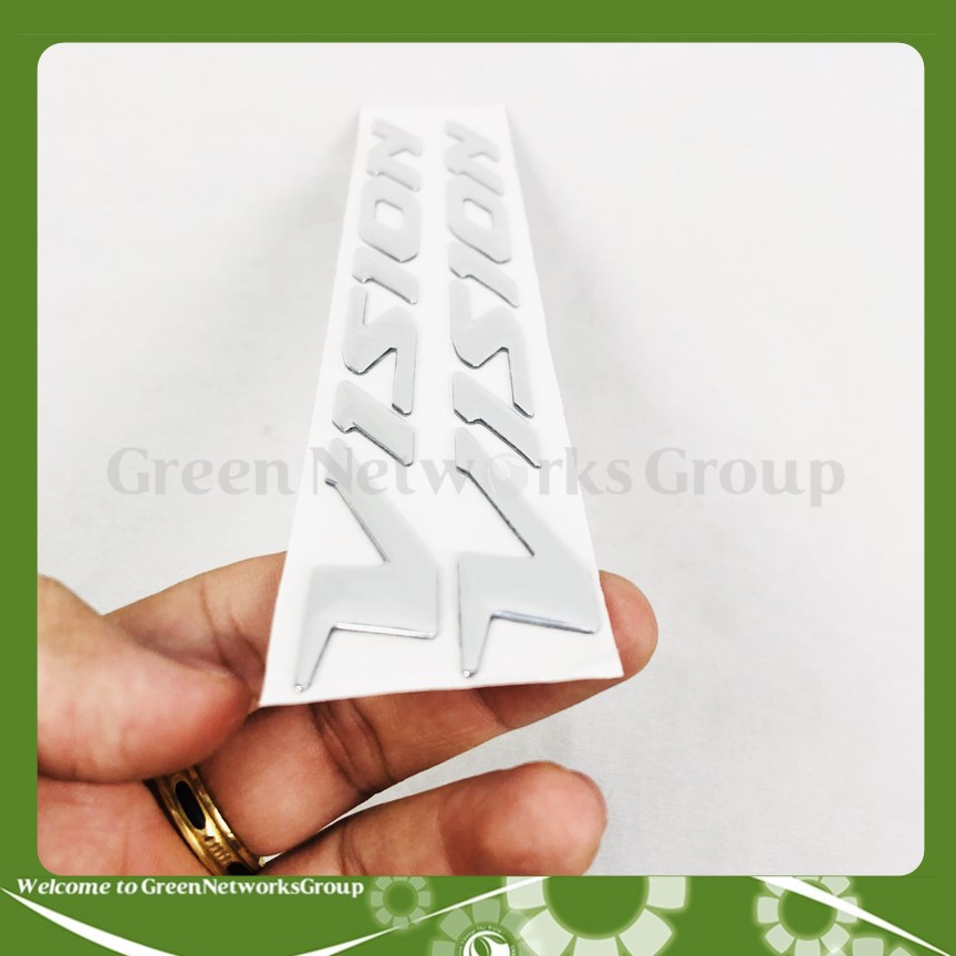 Tem dán chữ nổi cho xe Vision Greennetworks