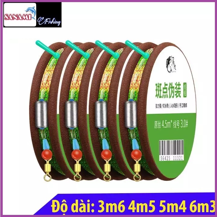 Dây trục câu đài buộc sẵn, cước câu cá tàng hình đủ kích thước 3m6 4m5 5m4 6m3 - SANAMI FISHING