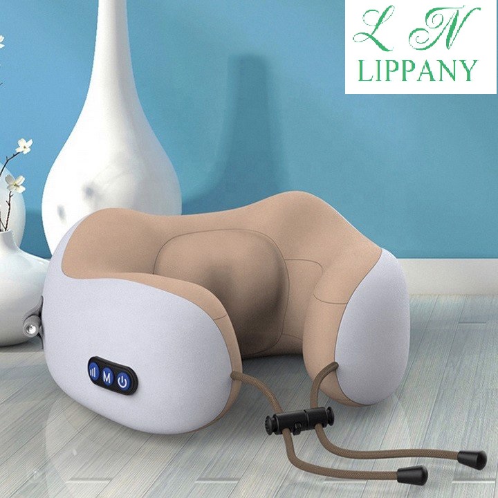 Gối massage cổ chữ U cao cấp, Gối mát xa đa năng, Máy mát xa cổ vai gáy hiệu quả kiêm gối ngủ tiện lợi, Thiết Bị Massage Sạc USB, Máy mát xa 3D đa năng hiện đại