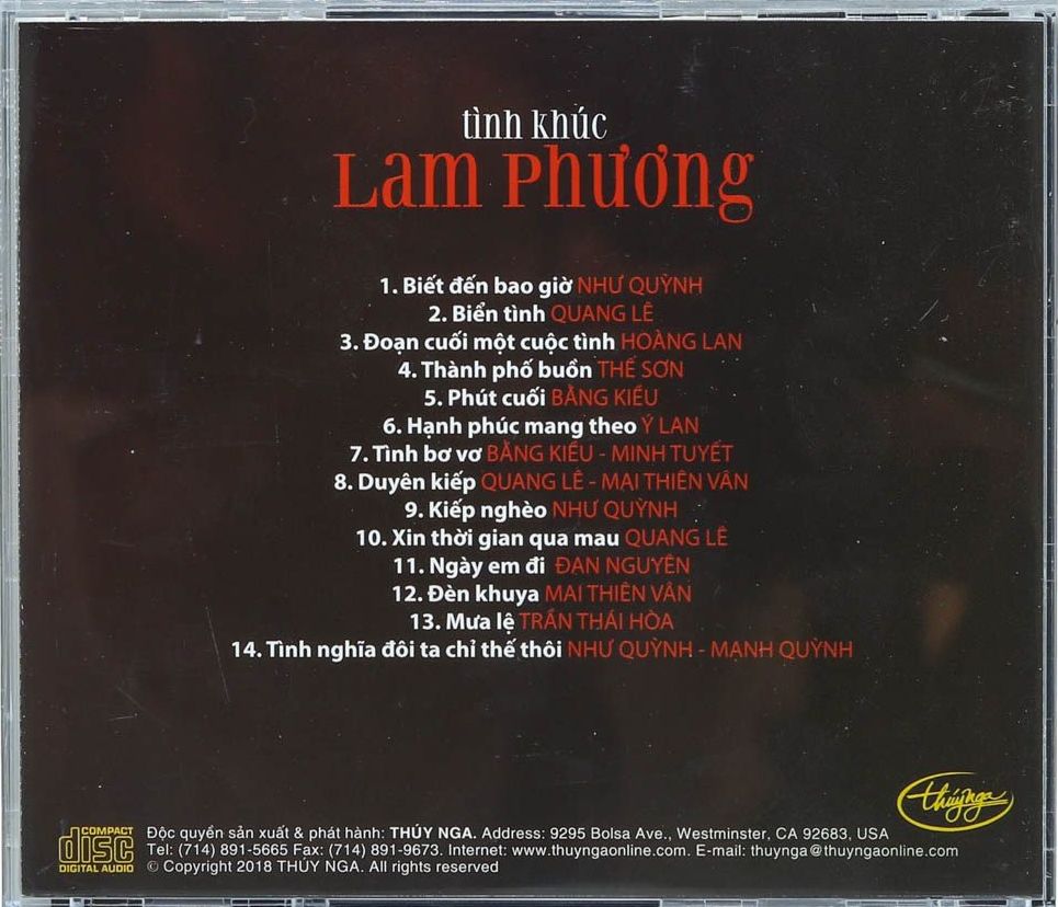 Tình Khúc Lam Phương - Xin Thời Gian Qua Mau (Cd phiên bảnF1)