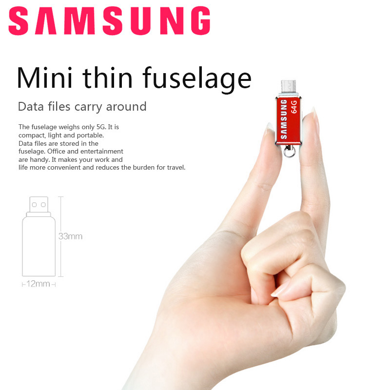 [Mua 1 tặng 1]Sản Phẩm Mới Ổ Đĩa Flash SAMSUNG USB OTG USB 3.0 Ổ Đĩa Bút Mini 64GB Micro USB Stick