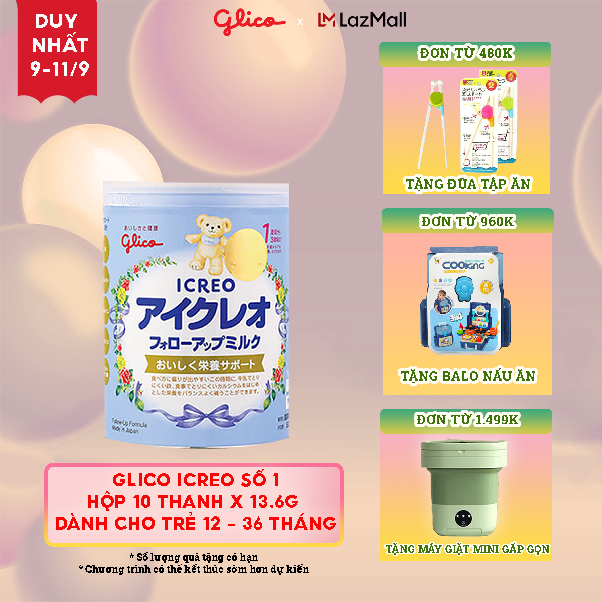 (Hàng tặng không bán) Đũa Tập Ăn Cho Bé Glico