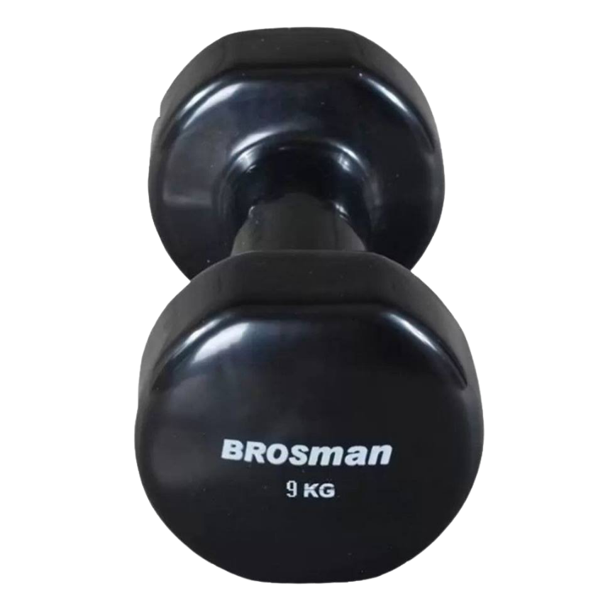 Tạ tay 9kg Brosman nhập khẩu (Bộ 2 cái tạ sắt 9kg màu đen)