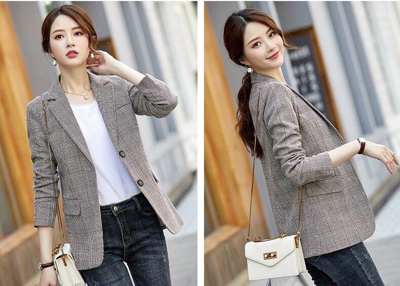 ÁO KHOÁC VEST NỮ SỌC CARO CAO CẤP