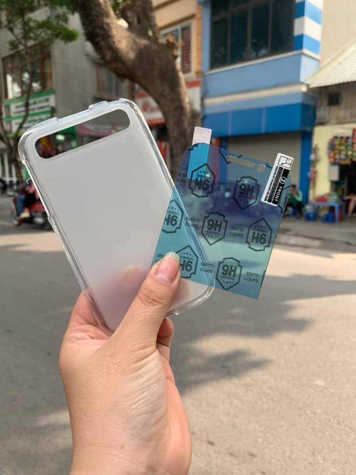 Combo Ốp silicon và dán màn hình 9H cho Blackberry Q20