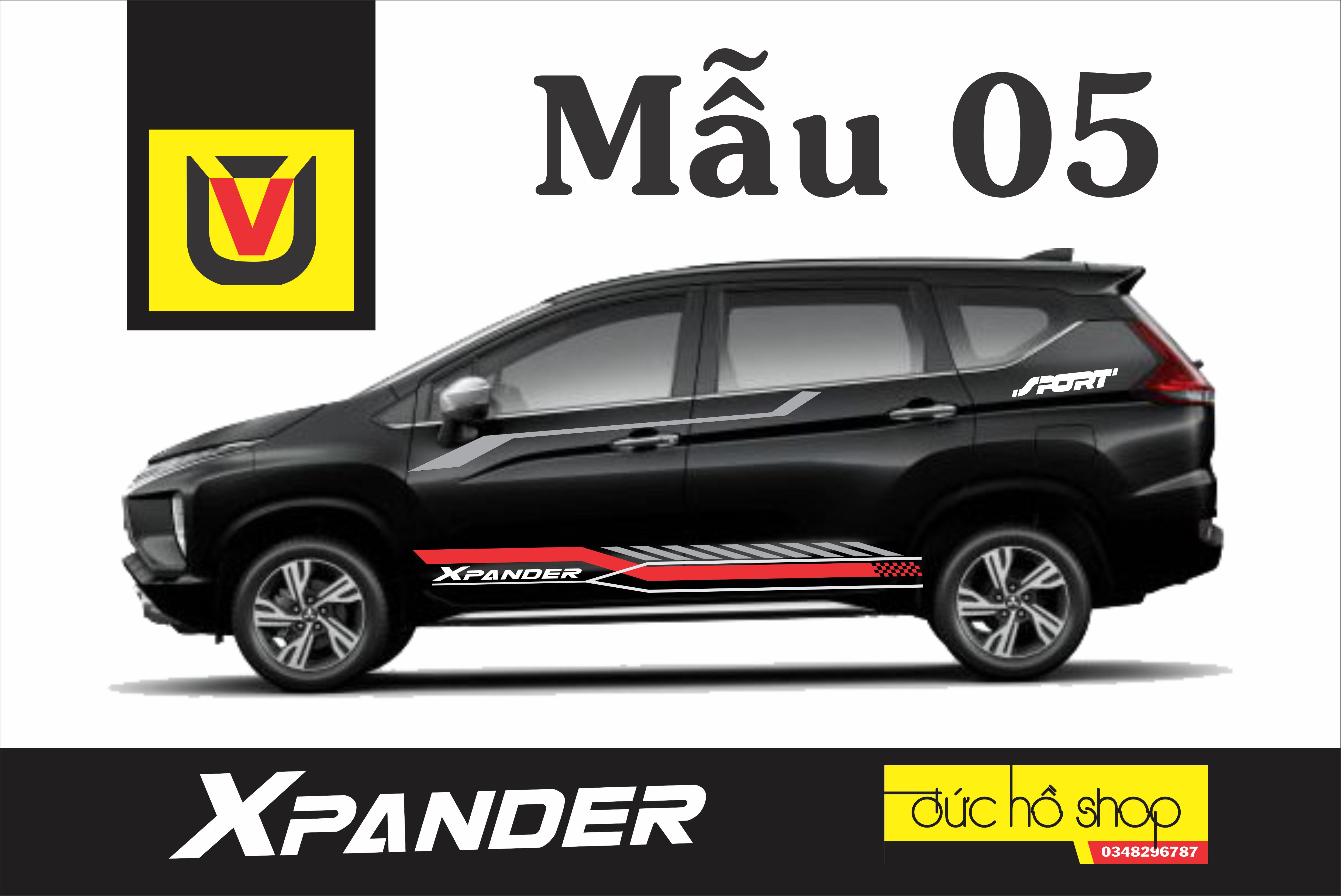 Tem xe Mitsubishi Xpander dành cho xe màu đen