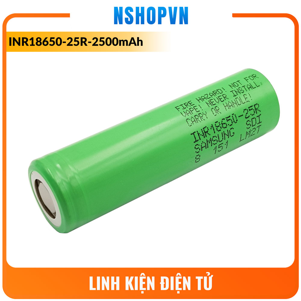 Pin cell Samsung INR18650 25R 2500mAh