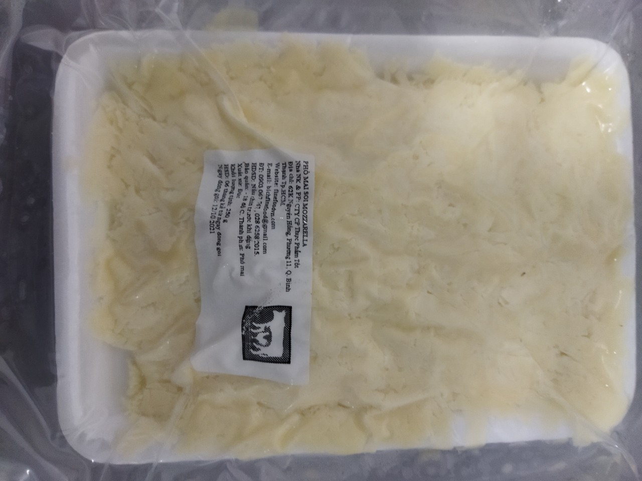 Phô mai Mozzar sợi 250gram/vỉ - NK Đức