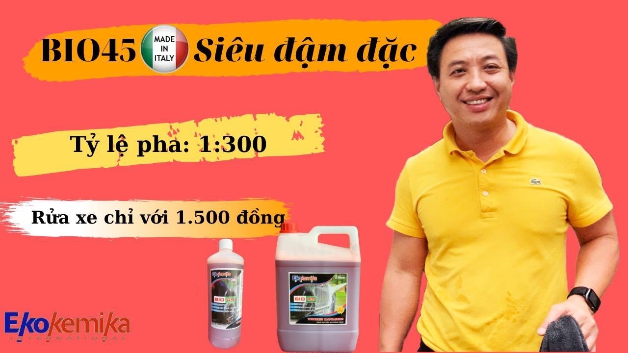 DUNG DỊCH RỬA XE KHÔNG CHẠM EKOKEMIKA BIO 45 - 22L