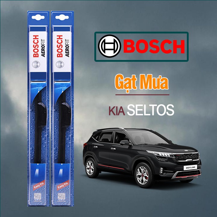 Gạt Mưa Xe Kia Seltos Thương Hiệu BOS.CH Lưỡi Silicone Cao Cấp Chính Hãng Siz 24-18
