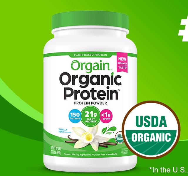 Bột đạm thực vật hữu cơ Orgain Organic Protein hương vani 920g