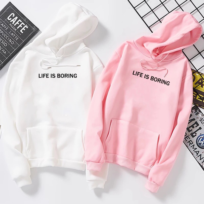 [Hoàn Tiền 15%] ÁO HOODIE NAM NỮ IN LIFE IS BORING