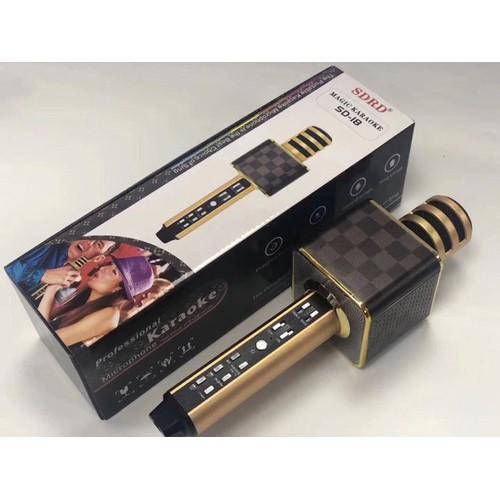 Mic hát kèm loa bluetooth karaoke SD 18 Mic hát kèm loa
