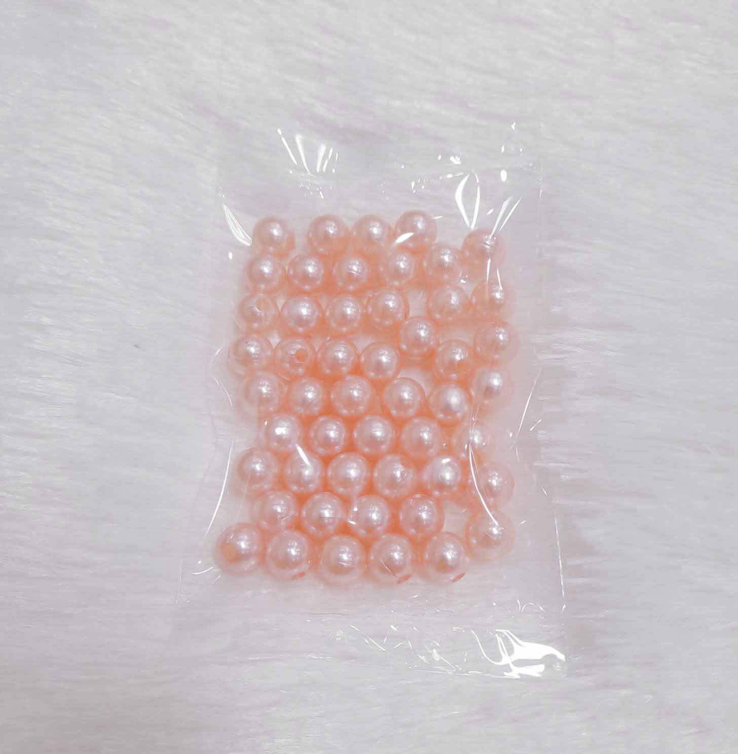 50 PCs 8mm (8mm) Pearl plastic spacer beads for jewelry, cute handmade craft