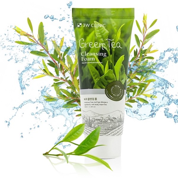 [HCM]Combo 2 Chai Sữa Rửa Mặt Chiết Xuất Từ Trà Xanh 3W Clinic Green Tea (100ml) Trắng Da . Sạch Mụn