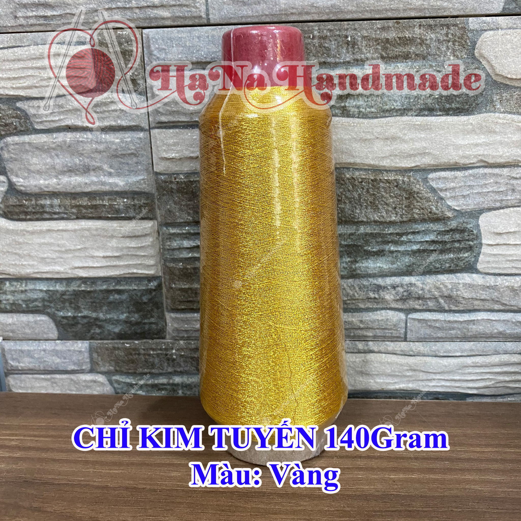 Chỉ kim tuyến móc kèm cuộn 140g