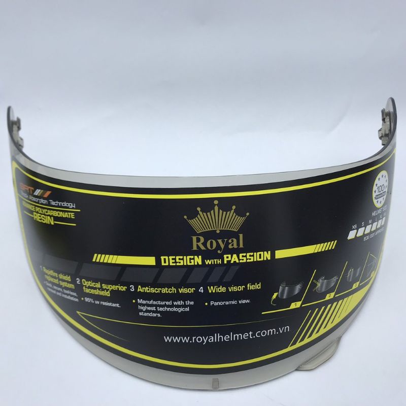 Kính thay thế mũ bảo hiểm fullface royal m137 - m138 - m138b - m179 - roc 03 - roc