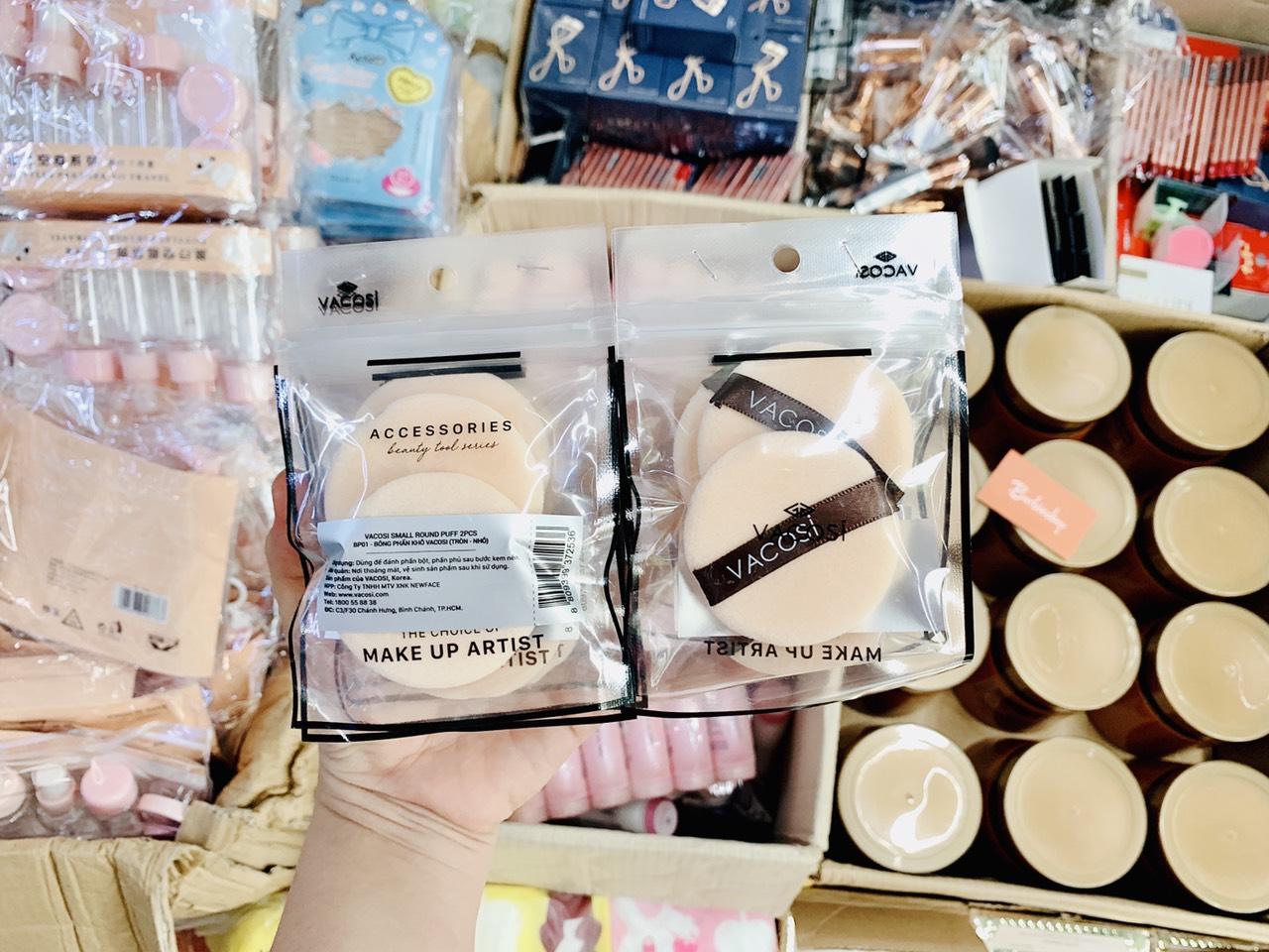 [HCM]Bông phấn khô VACOSI SMALL ROUND PUFF 2PCS - BP01 ( 2 miêng )