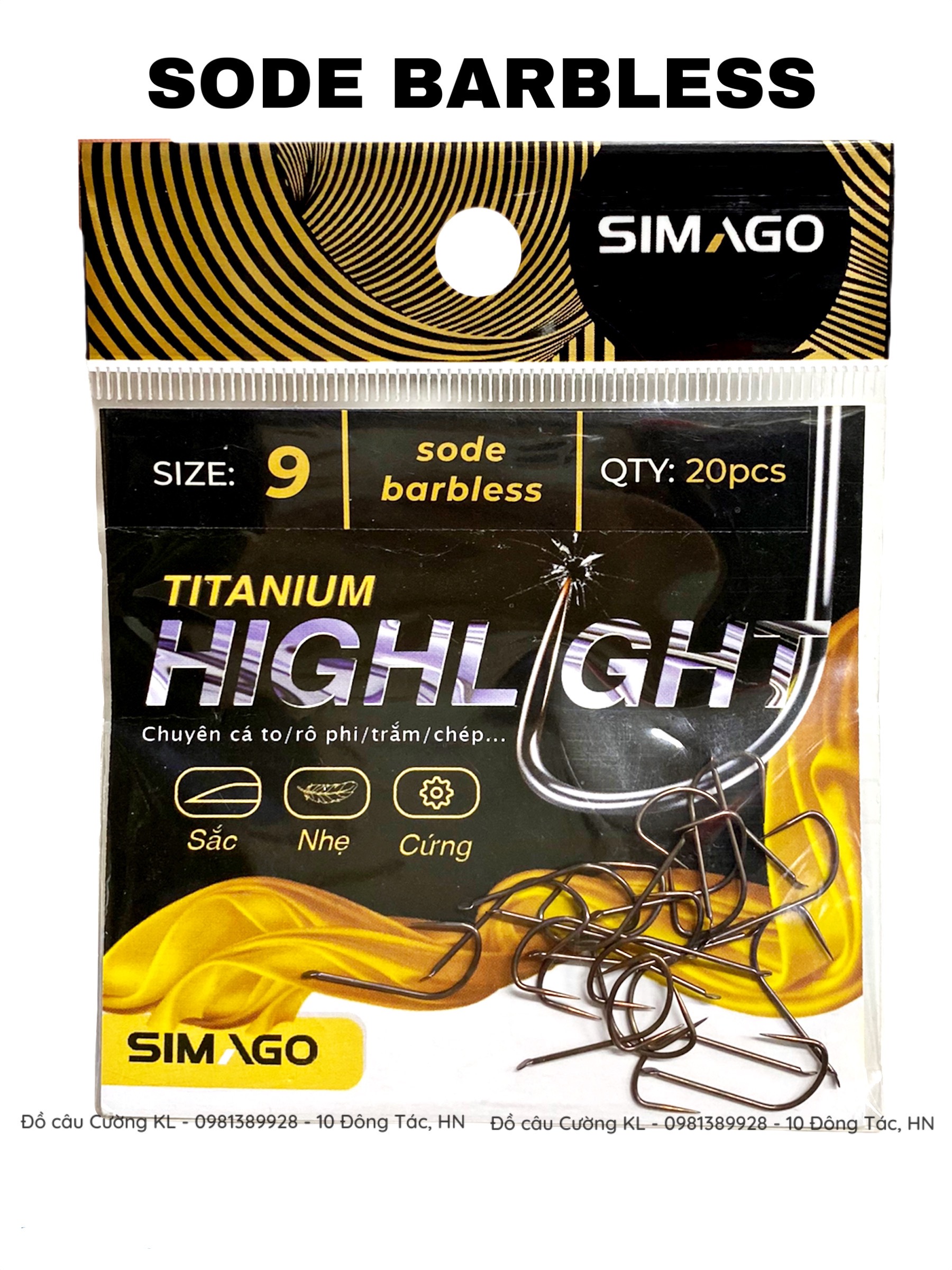 Lưỡi đơn câu cá Simago Titanium Highlight Shinkanto THẾ HỆ MỚI