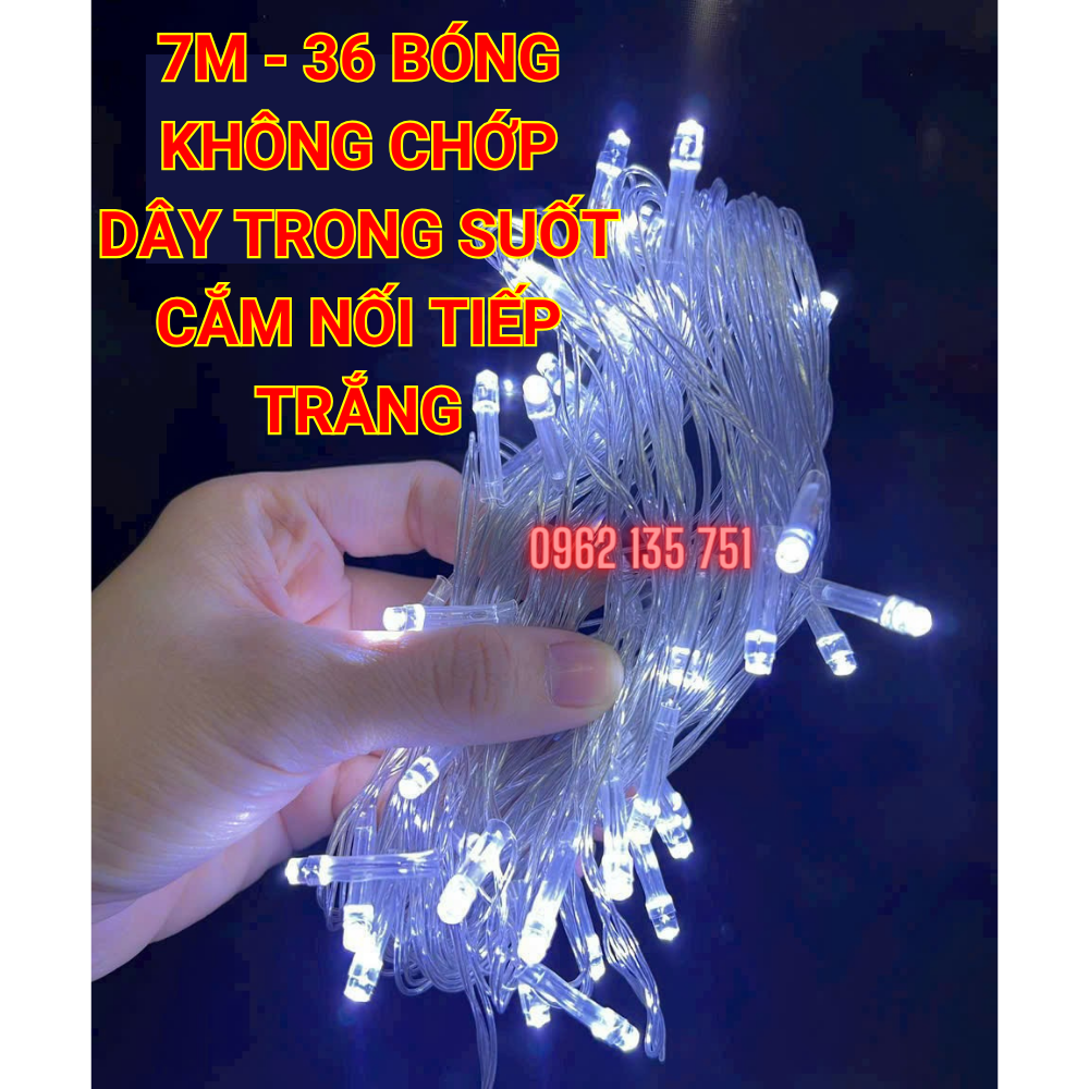 Dây đèn LED Trang trí Noel 7m - 36 bóng KHÔNG CHỚP