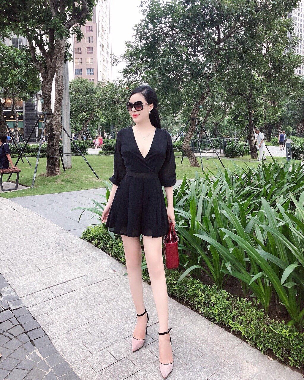 Đầm  Nữ Thắt Eo Nơ Xòe  Thời Trang  Mới Pk Đ 34