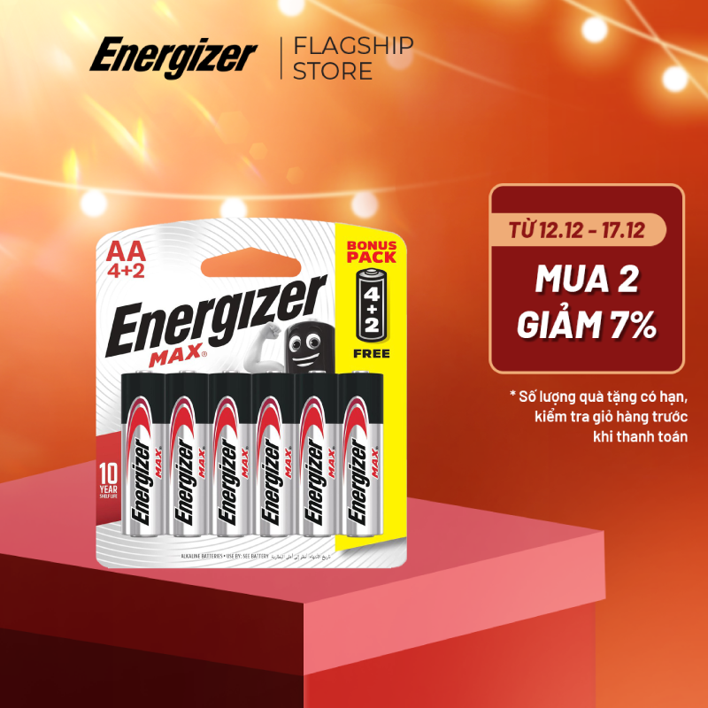 Aa Energizer Max E91 Bp4+2 Batteries - Pack of 4 Get 2 Free