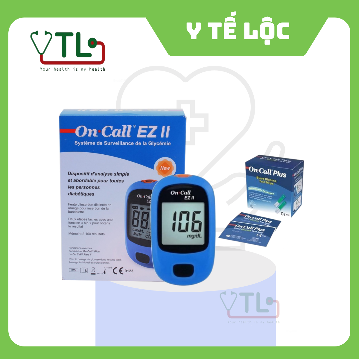 ACON on call EZ II blood glucose meter (lifetime warranty) (25 test strips)