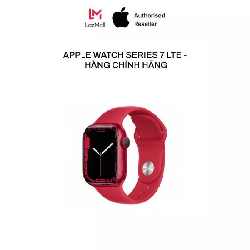 Apple Watch Series 7 45mm GPS + LTE 4G, Viền Nhôm & Dây Cao Su  - Hàng Chính Hãng