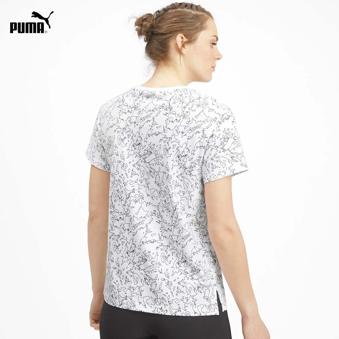 Áo Thun Nữ Puma Classics Women's AOP Logo Tee Màu Trắng