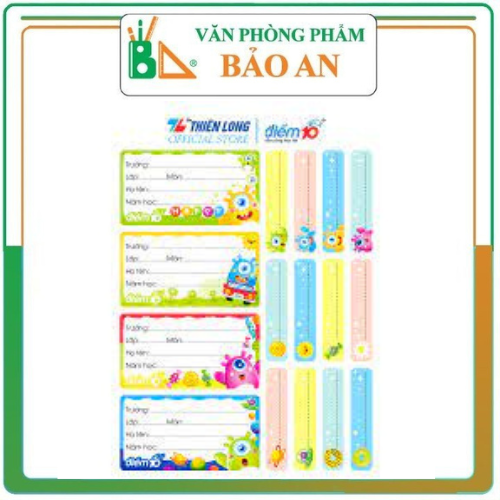 Nhãn vở thiên long điểm 10 tp-nbl006