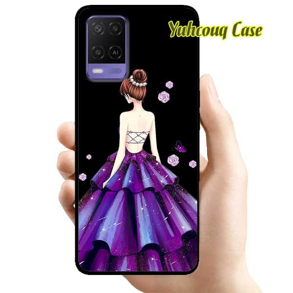 Ốp lưng dành cho oppo a54 - công chúa váy tím