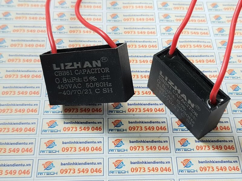 Tụ quạt cbb61 0.8uf/450vac