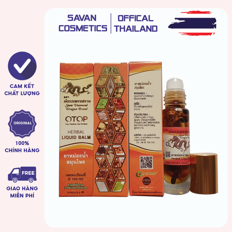 Dầu lăn 26 vị thảo dược OTOP Thái Lan 8ml