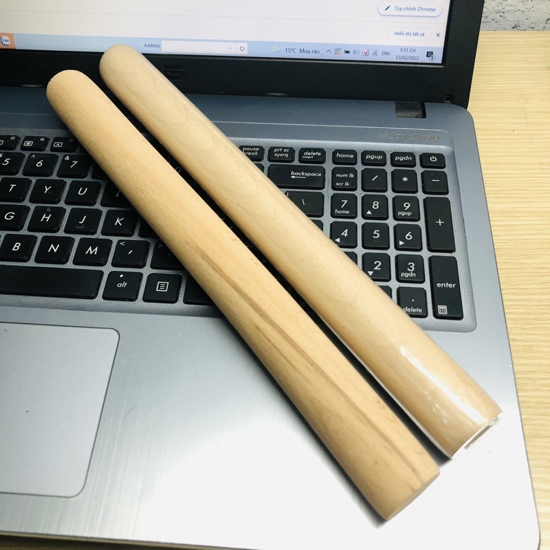 Cây cán bột bằng gỗ 28cm