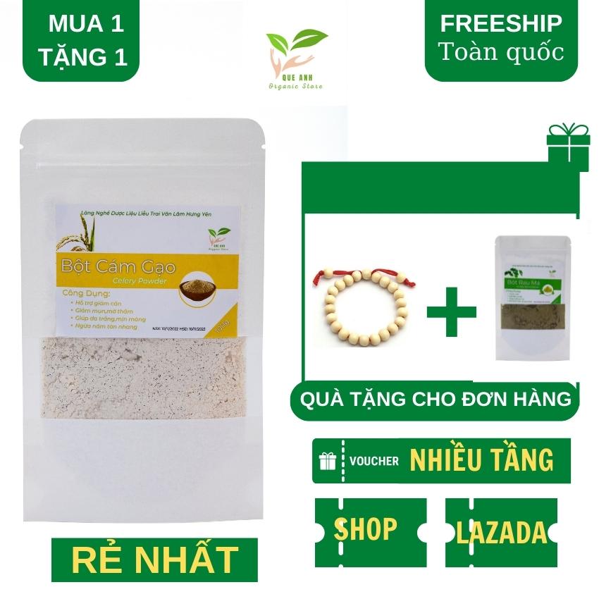 Bột cám gạo nguyên chất đắp mặt QA ORGANIC đắp mặt trắng da mờ thâm