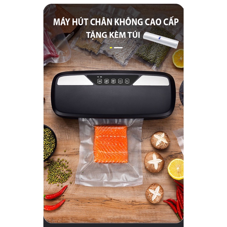 Máy hút chân không thực phẩm hàn miệng túi cao cấp, máy hút chân không gia đình