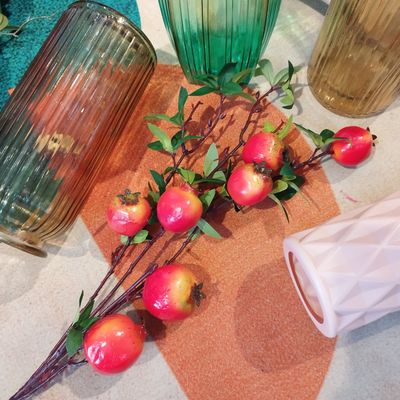 Branches fruit pomegranate fruit big, small fruit, stems mandarin imported decorative New Year, homes, bars Amnesty imports type 1