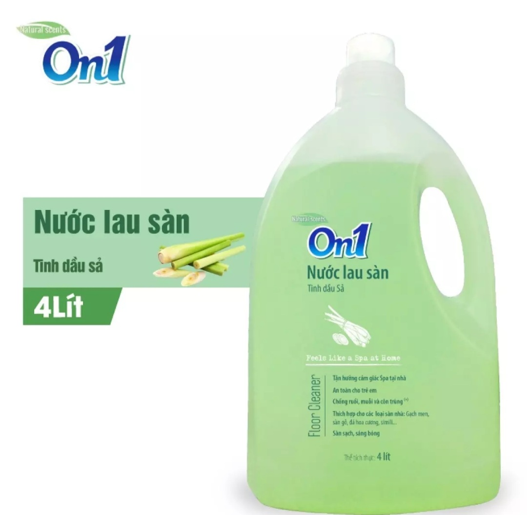 Nước Lau Sàn On1 Tinh Dầu Sả 4 Lít