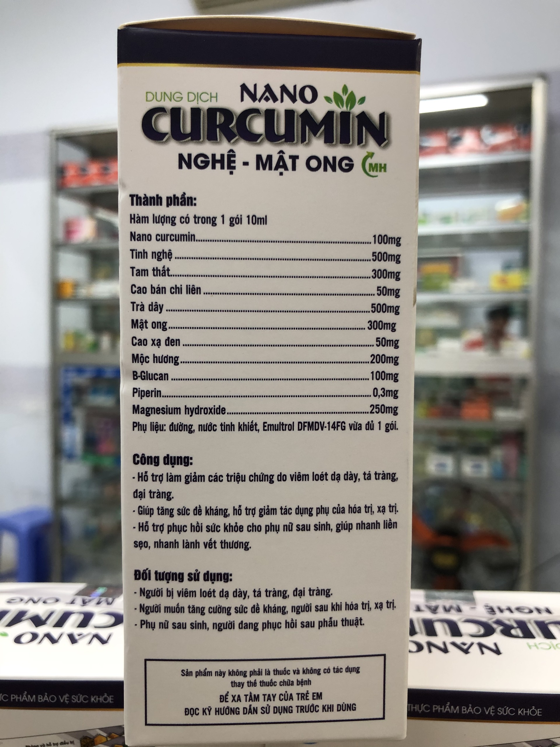 [Tinh nghệ đen] Nano CurCuMin Nghệ - Mật ong [ dung dịch hộp 20 gói ]