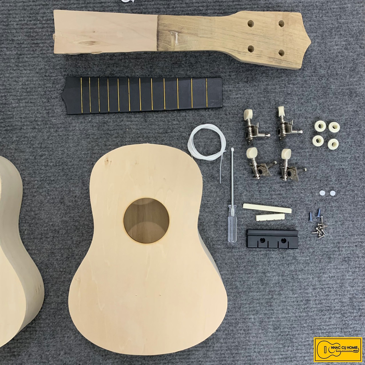 ĐÀN UKULELE SOPRANO 21INCH THỦ CÔNG DIY FULL GỖ