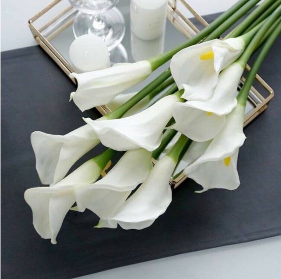 Hoa giả - hoa rum chất liệu cao su cao cấp - cành dài 80 cm