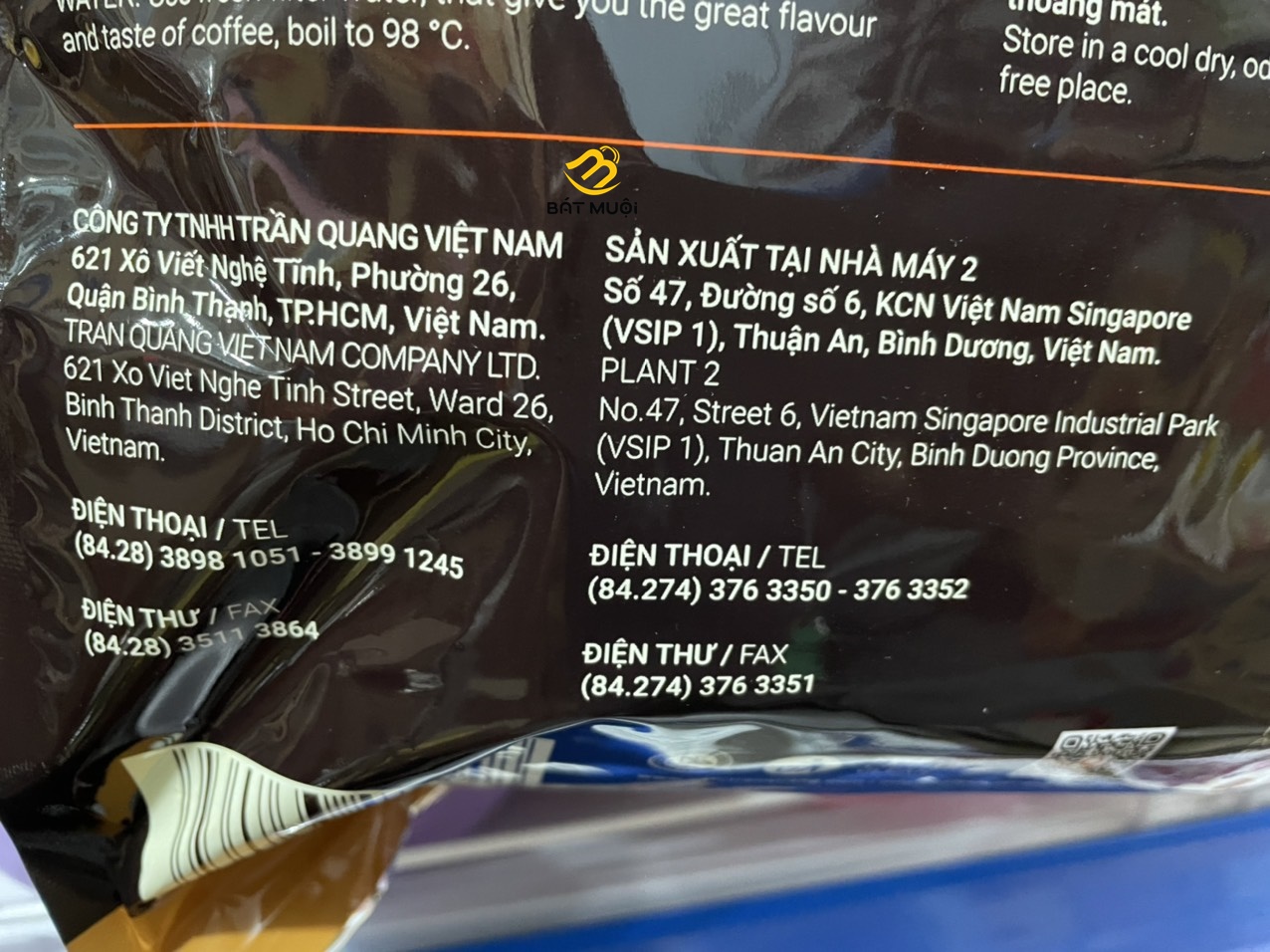 Cà phê sữa hoà tan Ngon - TRẦN QUANG túi 480gr (24 gói x 20g) - BAT MUOI
