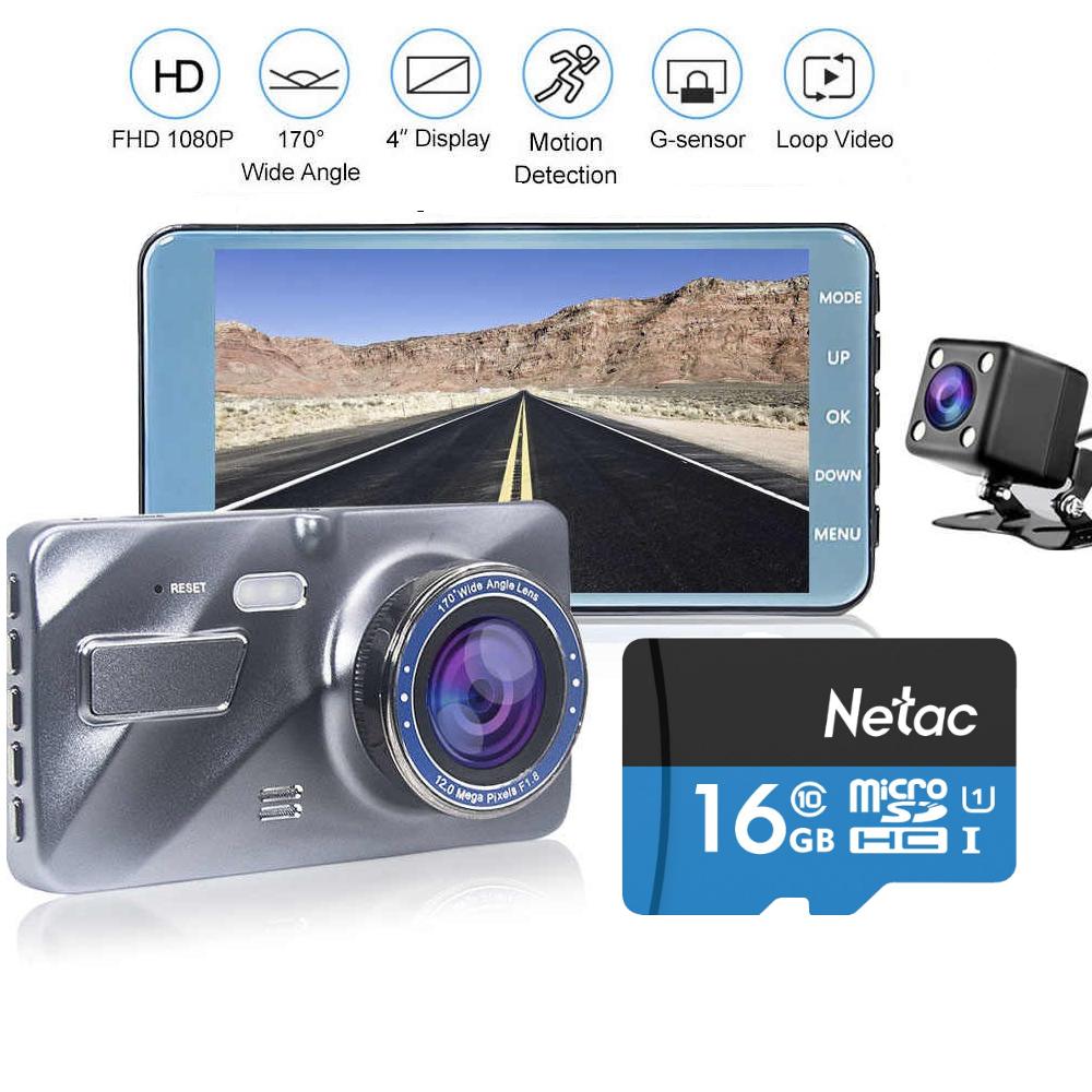 Camera hành trình elitek 2510 mới dual lens 1080p+ thẻ nhớ 16gb