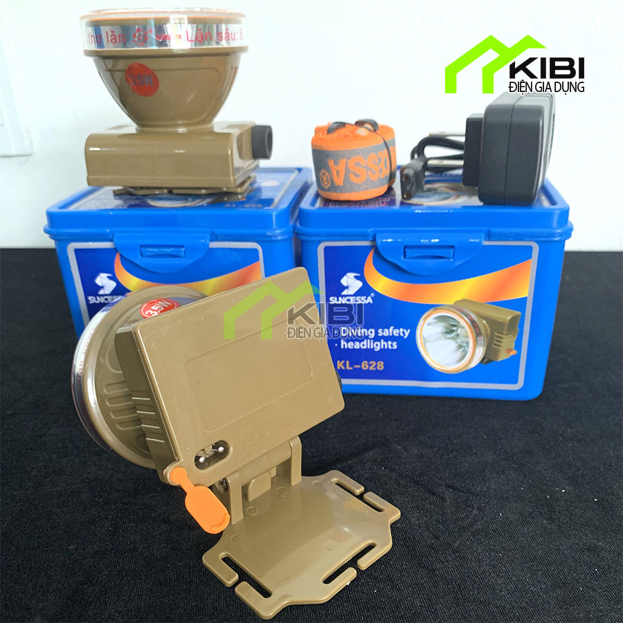 Đèn pin đội đầu, đèn pin sạc KL 628