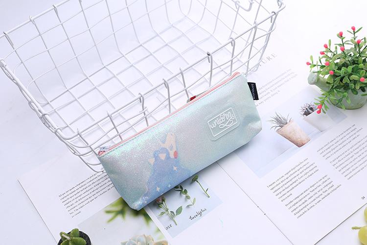 Bóp viết học sinh Unicorn ánh kim, chất liệu pu kích thước 21 * 8 cm SakuraShop