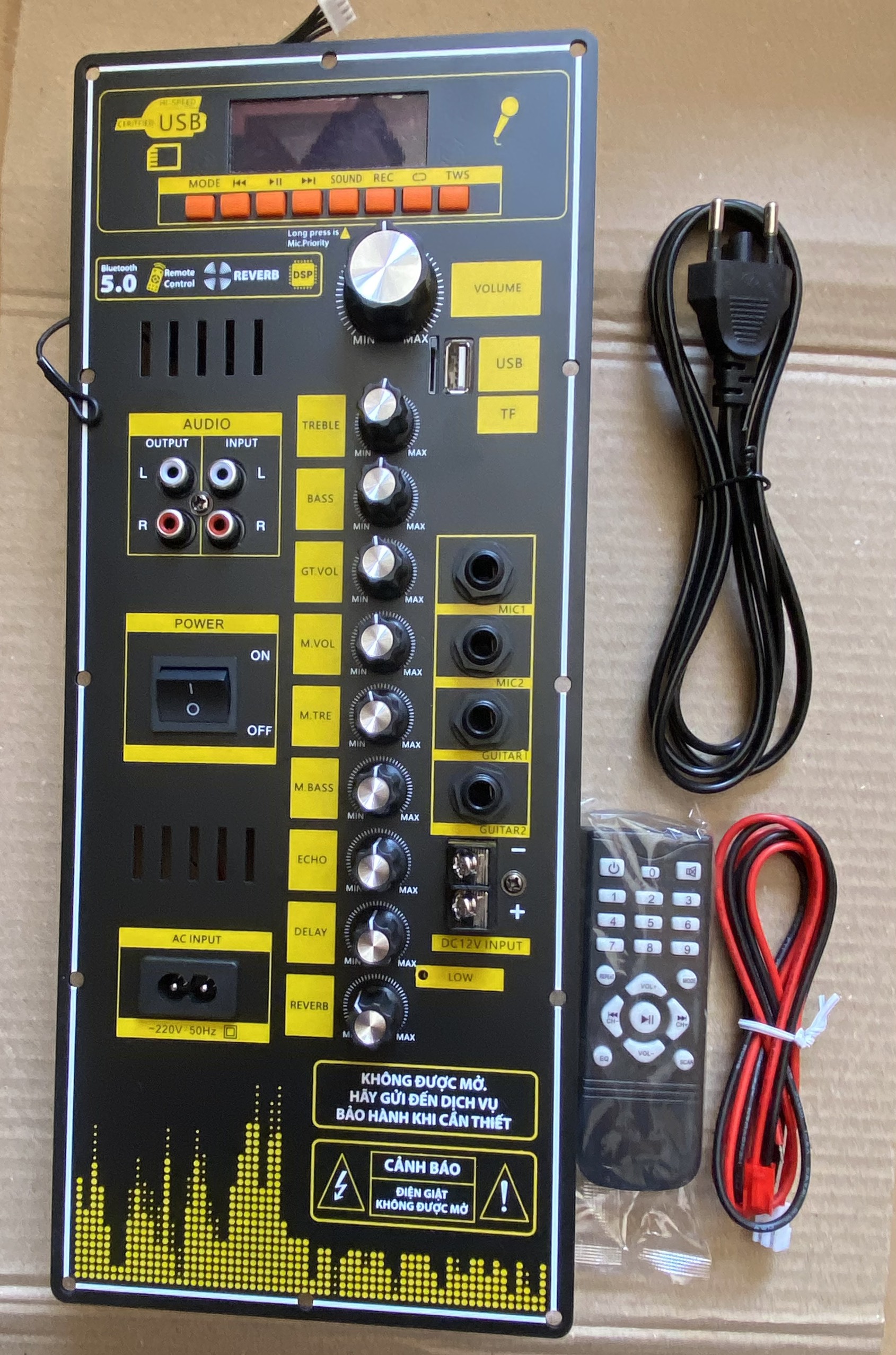 Bo loa kéo DSP T8 echo + delay có reverb