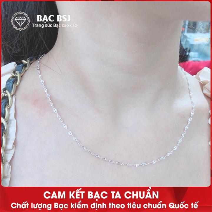 Dây chuyền bạc nữ. Bạc BSJ