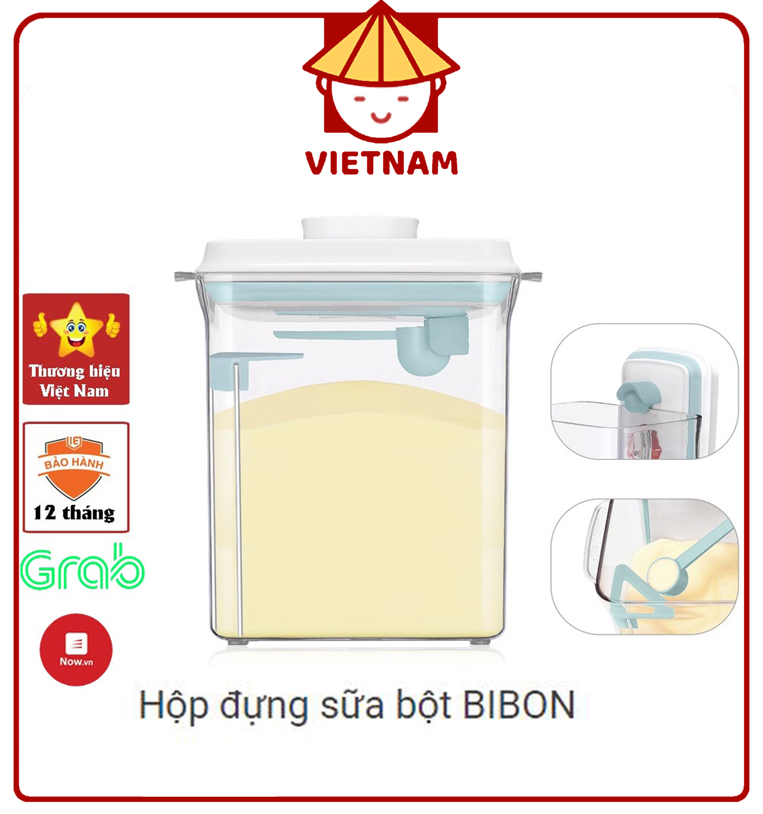 Hộp đưng sữa bột an toàn cho bé yêu BIBON, Hộp đựng bột ăn dặm BIBON